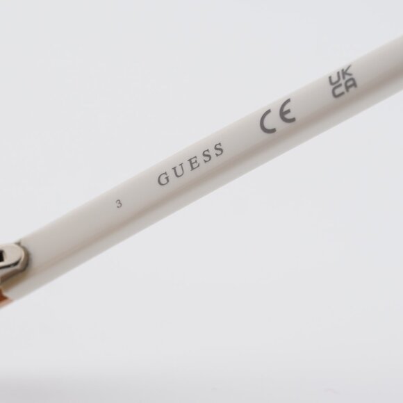 Guess GU00106 21E Sunglasses White/Gold Cat Eye Frame, Brown Lenses main image 12